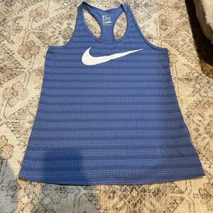 Nike Women's Striped Blue Tank Top